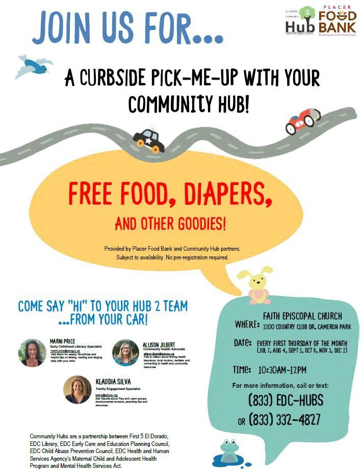 Community Hub Food Distribution Flyer